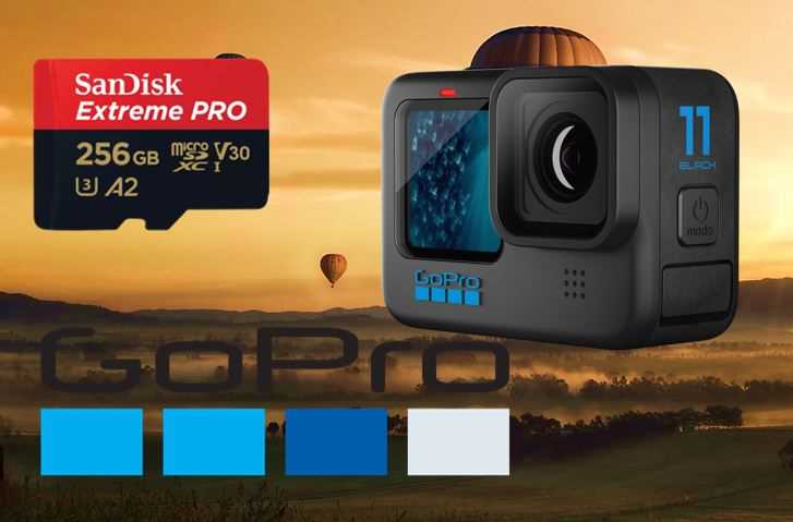 Een luchtballonvaart onderneem je natuurlijk met een GoPro en een geheugenkaart.